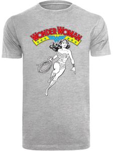 Классическая футболка F4NT4STIC Shirt DC Comics Wonder Woman Lasso, пятнистый серый