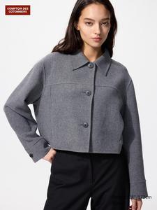 Блузон из двухслойной ткани Uniqlo, 07 grey