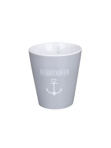 Кружка Happy Mug Home Port серого цвета Krasilnikoff