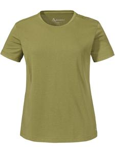 Футболка T Shirt Buchberg L однотонного оливкового цвета Schöffel