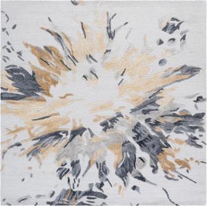 Ковер SAFAVIEH, 183 x 183 см, Fifth Avenue Collection, Beige & Grey, абстрактный дизайн, ручной работы из шерсти, идеально для гостиной, спальни, столовой (FTV502B-6SQ)