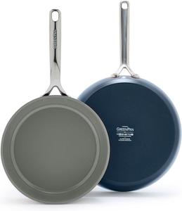 Набор сковород GreenPan GP5 с анодированным керамическим антипригарным покрытием 24 и 28 см, 2 шт, синий