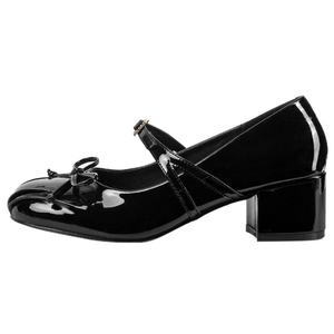 Туфли Mary Jane Spade Millionaire на массивном каблуке 5,0 см женские Wonderful couple, черный