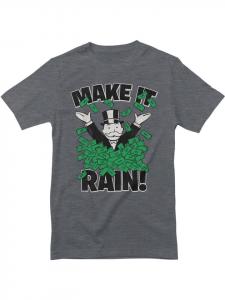 Футболка Monopoly Make It Rain T-Shirt серого цвета Monopoly