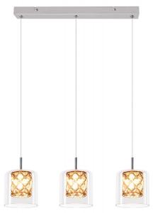 Подвесной светильник Nettlife Marino 3-flammig, серебро - металл - 5 х 140 х 40 см