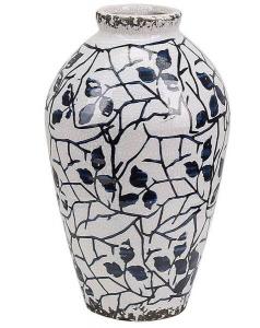 Ваза для цветов Beliani MALLIA, 15x15x15 см, синий/белый