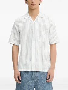 Полосатая рубашка Saoscar Ap с короткими рукавами SAMSOE SAMSOE, белый