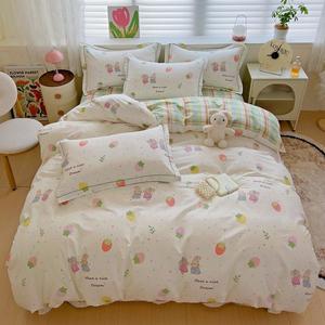 UJNHGQ Комплект постельного белья из 100% хлопка с цветочным принтом в пасторальном стиле Color 5