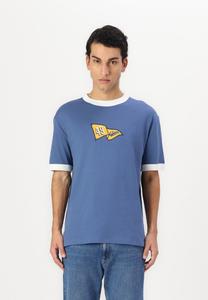 Футболка с принтом EXCLUSIVE HERITAGE 2.0 ZL REL RINGER SS TSHIRT GANT, темно-синий