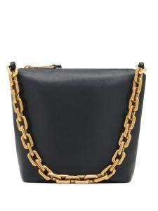 Сумка через плечо из кожи с цепочкой Emporio Armani, черный
