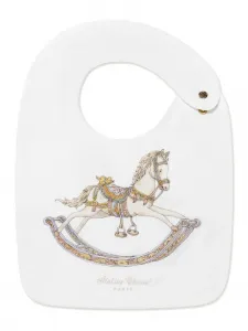 Нагрудник из органического хлопка с принтом Atelier Choux, белый