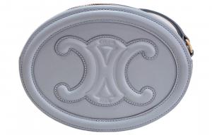 Triumph Gate Triomphe Гладкая Кожаная Сумка-Луна Плечевая Сумка Через Плечо Женская Светло-Голубая CELINE