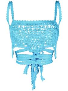 Alanui топ Blooming Flowers, синий