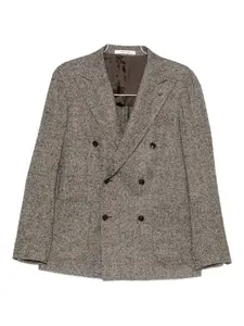 Двубортный пиджак из шерсти Tagliatore, коричневый