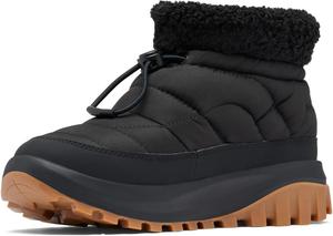 Женские короткие снежные ботинки Columbia Snowtrot, Black/Sea Salt