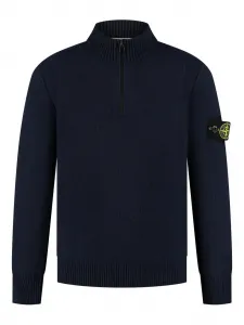 Свитер с полумолнией Stone Island Junior, синий