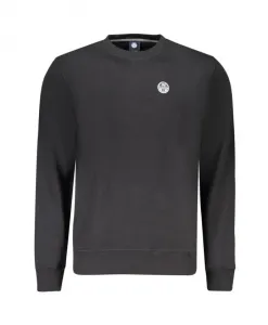 Черная хлопковая толстовка с аппликацией в виде логотипа. North Sails, черный