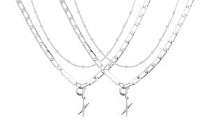 KVK Белое золото с антиаллергенным покрытием унисекс-ожерелье