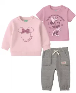 Комплект для девочек из 3 предметов: толстовка Minnie Mouse, футболка и штаны Disney