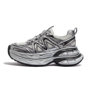 Низкие, износостойкие, массивные кроссовки для женщин CAMEL, Gray/Silver/Black