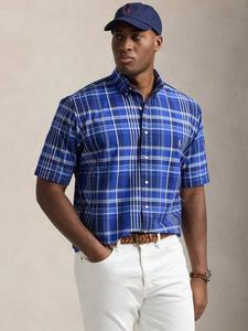 Хлопковая поло рубашка Regular Fit в клетку Ralph Lauren, Blue Multi