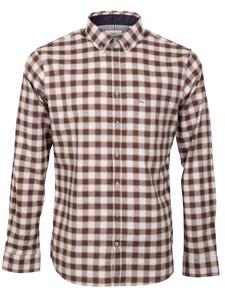 Рубашка с длинным рукавом BRAX, коричневый