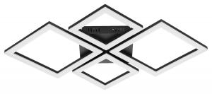 Потолочный светильник Eglo, 47x43x6,5 см, черно-белый