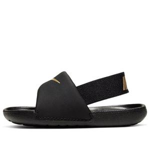Тапочки kawa slide 'black metallic gold' Nike, черный