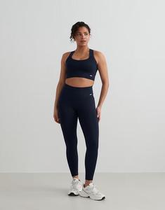 Бесшовные колготки Aim'n Navy в рубчик для миниатюрных, темно-синего цвета