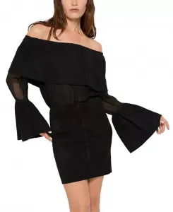 Замшевый топ Инес As By Df, черный