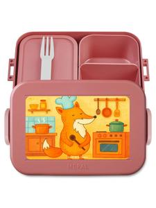Mr. & Mrs. Panda Дизайн бенто-бокса Fox Chef без слогана, пастельно-красный цвет