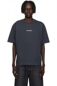 Футболка свободного кроя с логотипом Stamp Acne Studios, черный