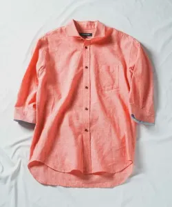 Рубашка COOLMAX из смесовой льняной ткани с рукавами 3/4 Union Station, цвет Pink