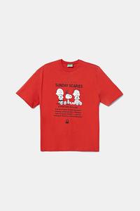 Детская хлопковая футболка United Colors Of Benetton, красный