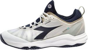 Мужские теннисные кроссовки Diadora Speed Blushield Fly 4 для любых покрытий, белый/синий