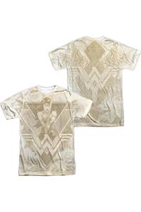 Футболка с коротким рукавом для взрослых из полиэстера «Бэтмен против Супермена» с греческой богиней (принт спереди/сзади) Gildan, белый