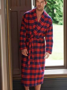 Тартановый халат из мягкой хлопковой ткани British Boxers, Dumbarton