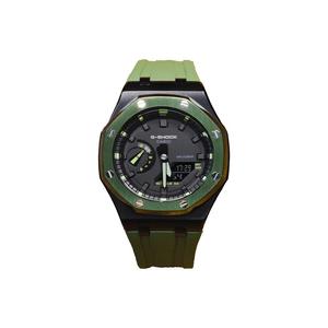 Часы Casio G-Shock Analog-Digital 2100 Series, арт. GA-2100-1A1, зеленый/Халк