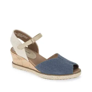 Женские эспадрильи Odetta на клиновидной подошве Baretraps, цвет navy blue canvas