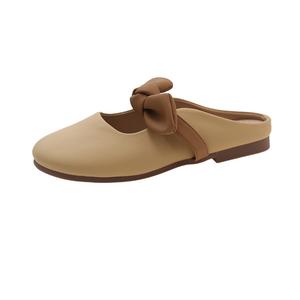 WUJI Женские противоскользящие тапочки с закрытым носком на резиновой подошве - хаки, цвет Khaki