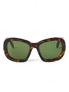 Солнцезащитные очки Moon в круглой оправе Palm Angels, коричневый