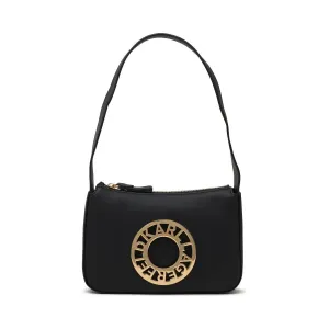 Кожаная сумка на плечо K/Disk Karl Lagerfeld, черный