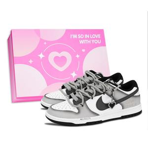 Nike Кроссовки для скейтбординга Dunk Game Over, устойчивые к истиранию, низкие, унисекс, черные, белые