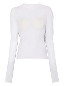 Топ с длинными рукавами Jean Paul Gaultier, белый