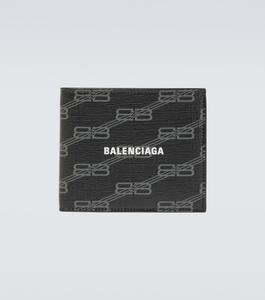 Кожаный кошелек BB Balenciaga, черный