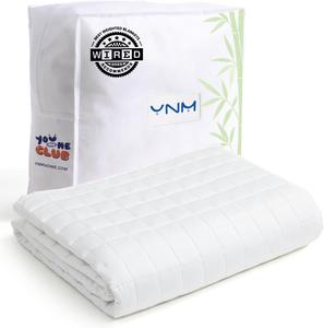 Утяжеленное одеяло с охлаждающим эффектом 120х180 см, 6,8 кг, для взрослых до 86 кг, из охлаждающего вискозы со стеклянными гранулами, White