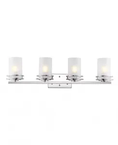 Современный гламурный светодиодный светильник Fairfax с 4 лампами Jonathan Y, silver-tone