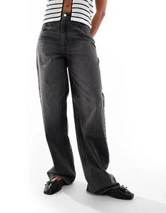 Мешковатые джинсы черного цвета Miss Selfridge