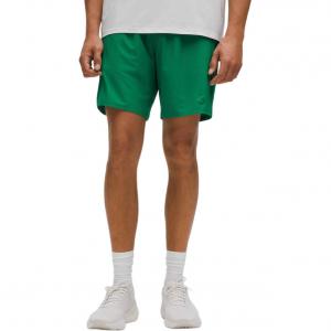 Полосатые теннисные шорты с сеткой 7" мужские Lululemon, зеленый