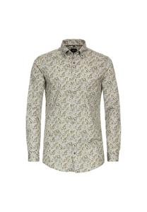 Рубашка с принтом в деловом стиле облегающая фигуру Venti, зеленый